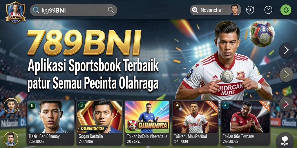 Tampilan menarik dari aplikasi Sportsbook 789BNI saat melakukan taruhan olahraga.