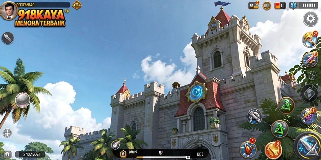 Tampilan gameplay 918KAYA yang intens dalam Tower Defense.