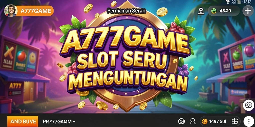 Screenshot utama A777GAME menampilkan gameplay Slot yang mendebarkan.