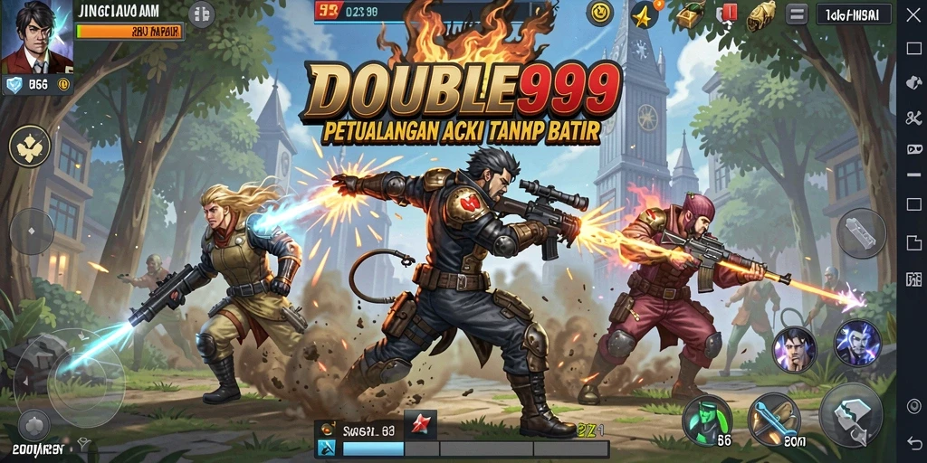 Tampilan menarik dari gameplay <strong>DOUBLE999</strong> yang penuh aksi dan tantangan.