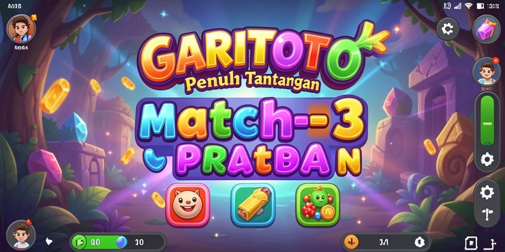 Tampilan gameplay GARITOTO dengan kombinasi warna cerah dan efek menarik.