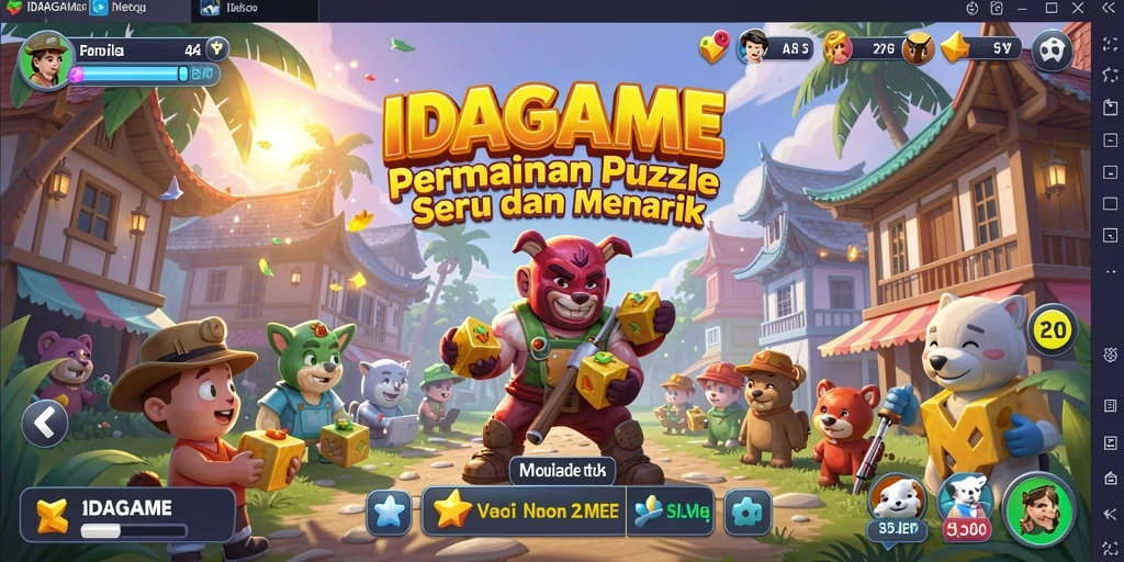 Screenshot gameplay IDAGAME, memperlihatkan teka-teki yang menarik dan menantang.
