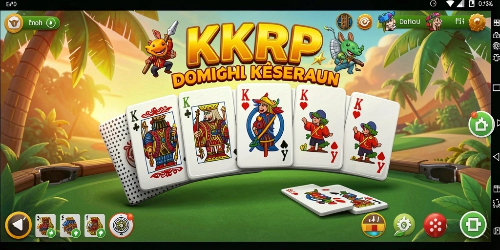 Screenshot KKRP memperlihatkan pengalaman bermain Domino yang seru dan kompetitif.