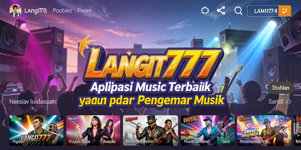 Tampilan bermain LANGIT777 dengan berbagai genre musik.