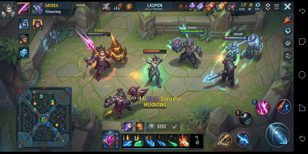 Tangkapan layar LKOPEN menampilkan aksi seru dalam pertarungan MOBA.