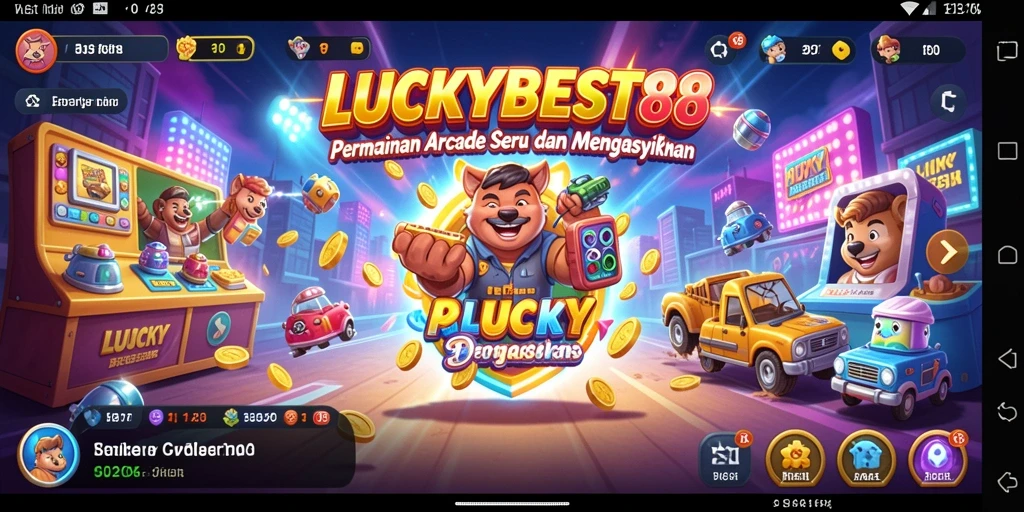 Tampilan aksi seru dalam gameplay LUCKYBEST88 yang penuh warna.