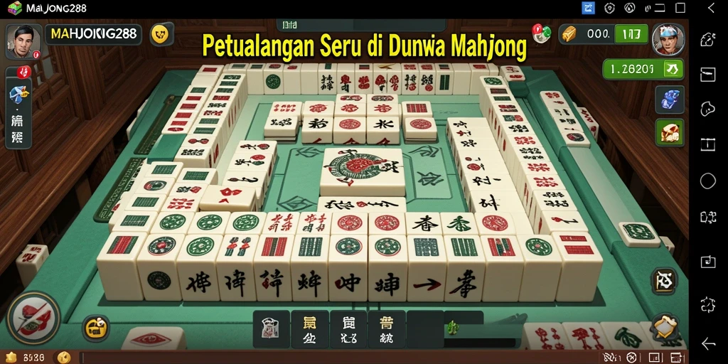 Tampilan gameplay seru MAHJONG288 dengan level menantang.