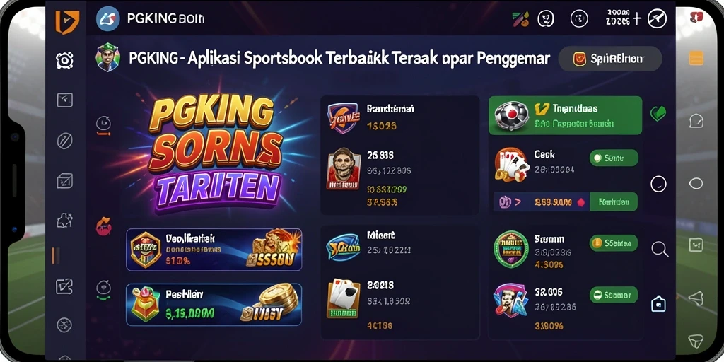 Tangkapan layar PGKING menunjukkan antarmuka taruhan yang mengesankan dan mudah dinavigasi.
