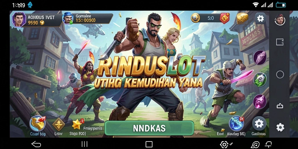 Tampilan antarmuka RINDUSLOT yang modern dan interaktif.