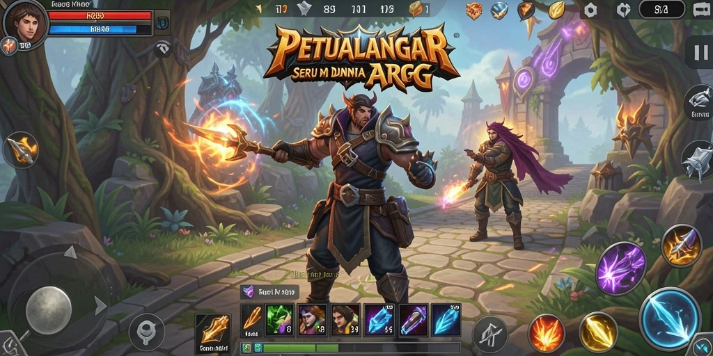 Screenshot aksi seru dalam permainan ARPG RR89.