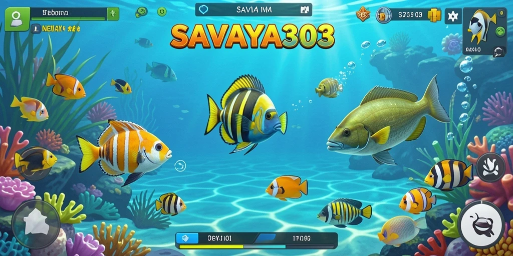 Tangkapan layar gameplay SAVAYA303 menampilkan aksi seru menembak ikan.