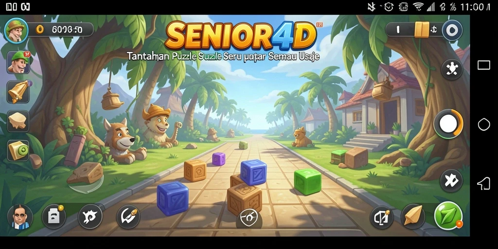 Gameplay SENIOR4D yang menantang dan menyenangkan