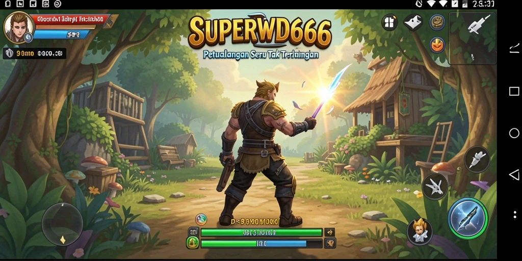 Tampilan gameplay SUPERWD666 yang mempesona dengan aksi petualangan yang seru.