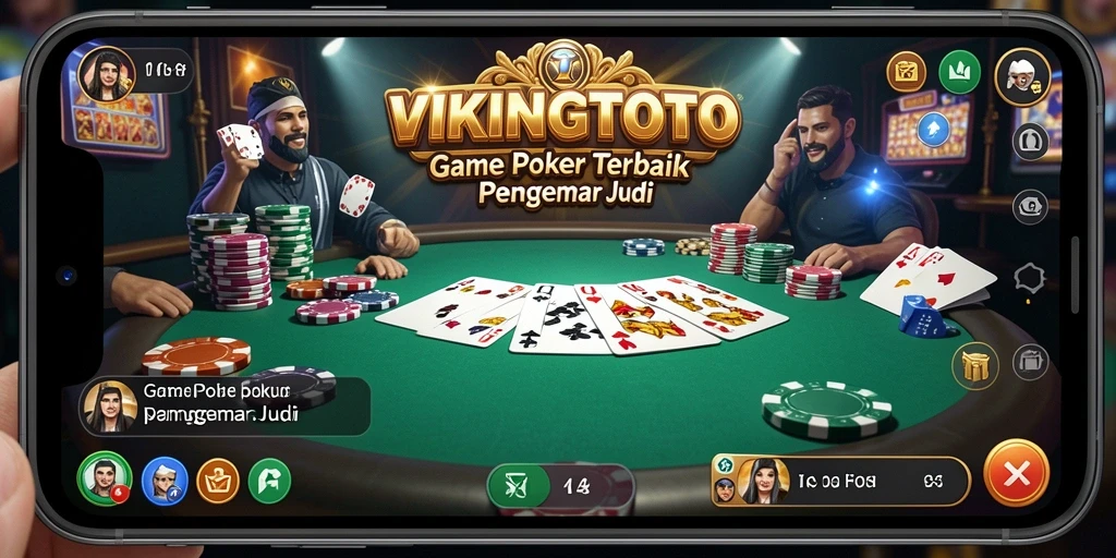 Tampilan gameplay poker yang mengasyikkan di VIKINGTOTO.